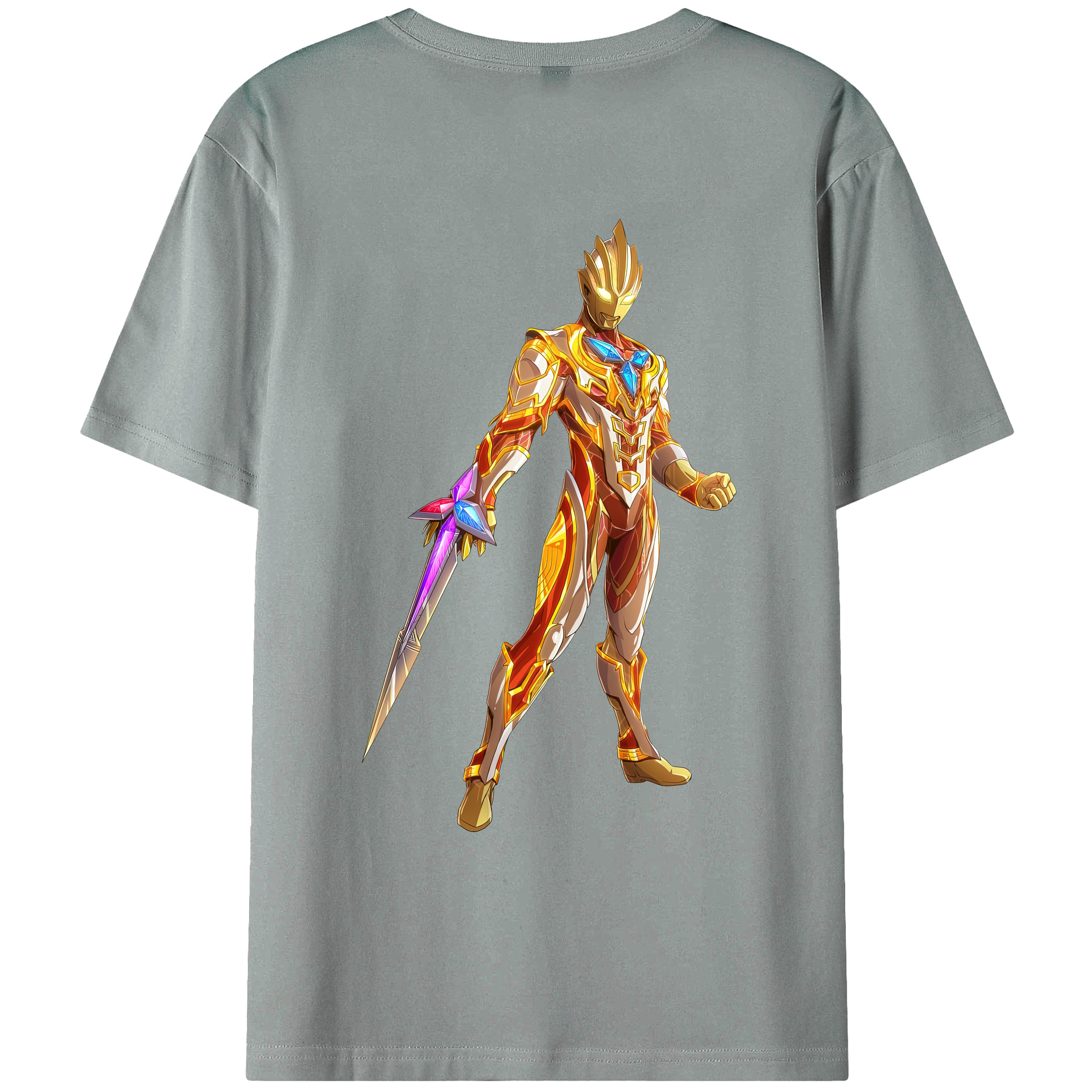 （画像用） ウルトラマン Ultraman 綿100％ メンズ半袖Tシャツ（バックプリント） 通気性
